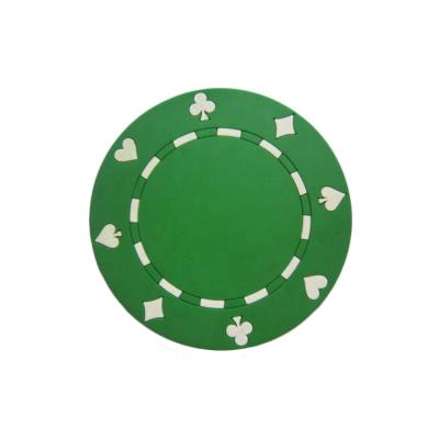 China Sustainable Logo 2020 Soft PVC Anti-Slip Custom Poker Suit Rubber Coaster for sale