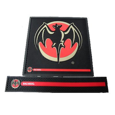 China Factory Directly Wholesale Customized Viable Customized Logo Square Bar Soft Rubber Mat for sale