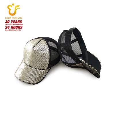 China Common Good Price Snapback Sports Hat And Mesh Hat Baseball Cap With Sequin for sale