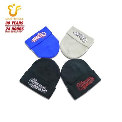 China breathable & Custom Winter Knitted Hat Cap Acrylic Hat Pattern Knitting Toque Waterproof With 3D Embroidery Logo for sale