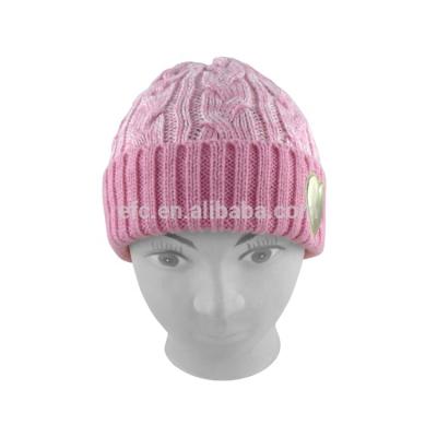 China breathable & Waterproof Wholesale Woven Label Knitted Beanie Winter Infant Baby Warm Knitting Hat Kids Patch Knit Toque for sale