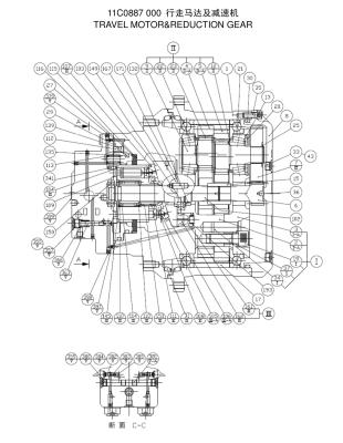China LiuGong CLG920E CLG922E 11C0887 TRAVEL MOTOR REDUCTION GEAR for sale