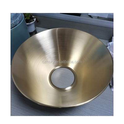 China Crafts Customized Metal Cone Spinning Service Polishing Brass By Spinning Machine for sale