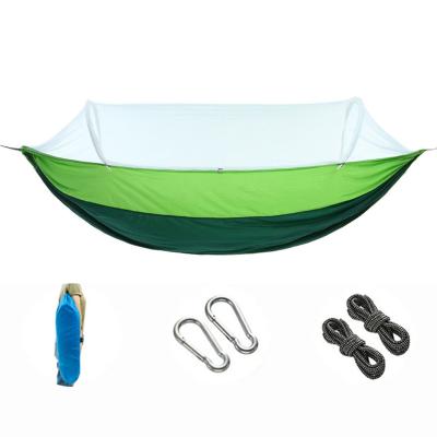 China Lightweight Camping Double Hammock Camping Hammock, Outdoor Double Hammock Automatic Quick Opening Hammock With Mosquito Net for sale