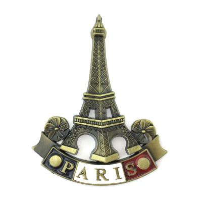 China Shape Paris Enamel Eiffel Tower Metal Fridge Magnet Loverly for sale