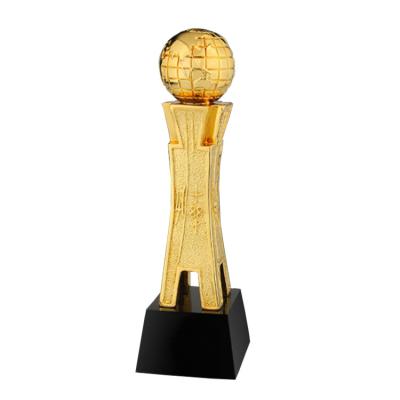 China New Ball Shape Award Metal World Design Customized Trophies Resin for sale