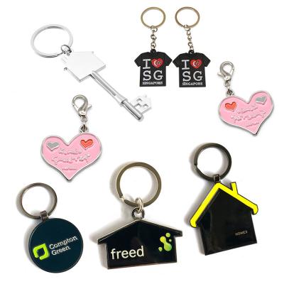 China Eco-friendy Professional Supplier Customized Metal, Glitter Enamel Keychains Heart Shaped Keychain Low Price for sale