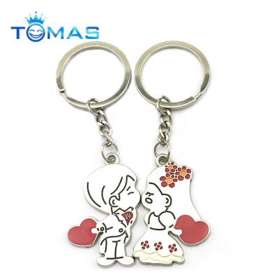 China Fashion Novelty Boy And Girl Metal Wedding Key Chain Gifts for sale