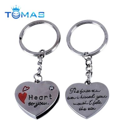 China Fashion Couple Heart Key Chain For Wedding Gifts Souvenirs for sale