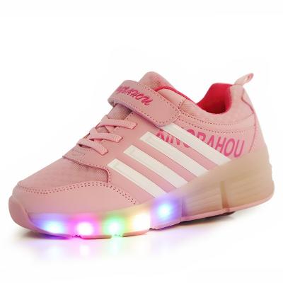 China Fashion Trend 2021 New Fashion Kids Kick Wheel Shoes For Women Wholesale Kids Kick Roller Skate Shoes With 2 Wheels for sale