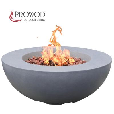 China Stocked Ready To Ship Outdoor Round Gas Fire Bowl With Anti Corrosion Burner for sale