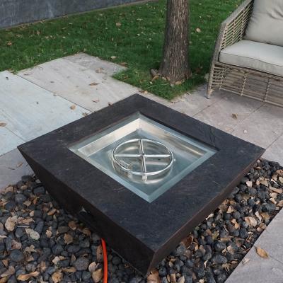 China Fiberglass Reinforced Concrete (GFRC)+Stainless Steel 304 Best GFRC Fire Table Burner Outdoor Furniture Fire Pits High Quality Smokeless Concrete Patio Heaters for sale