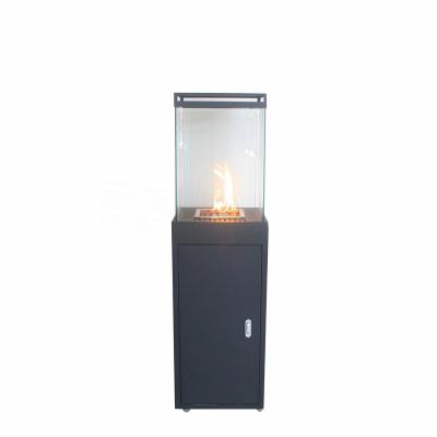 China Modern Stored Fireplace Gas Fire Pit For Outdoor Heating Propane With Glass Screen for sale