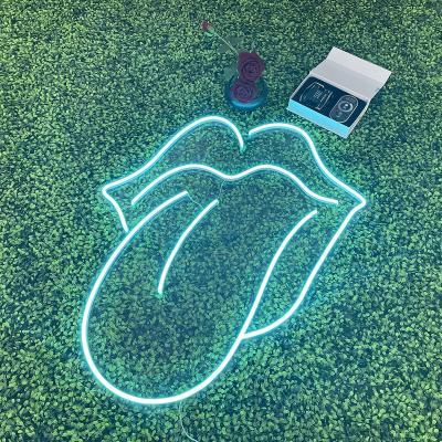 China Easy Installation Red Blue White Sexy Smoking Lips Lips For Girls Bar Party Wall Room Bedroom Decor Girls Girls Led 3d Neon Sign Room Lights - for sale