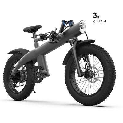 China New Design Q3 Eu 20 Inch 750w 48V Aluminum Alloy Dual Fat Tires Electric Mountain Bike Unisex Electric Bike Ebike For Men For Adult for sale