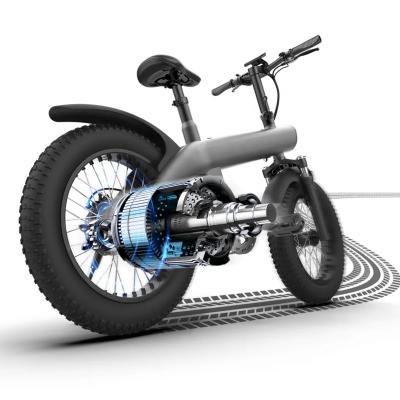 China Aluminum Alloy 20 Inch 4.0 Tire Fat Tire Ebike 48v 1000w Foldable Electric Mountain E Bike Electric Bike E-Bike for sale