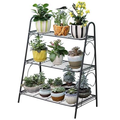 China Indoor Factory Modern Modern Rack Metal Manufacturers Flower Rack Shelf Outdoor Multiple Flower Pot Rack for sale