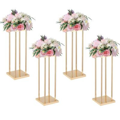 China Hotel .restaurant .banquet. Home.Wedding Metal Wedding Centerpieces Flower Stand Gold Wedding Flower Stand For Flower Arrangement Flower Vase Stand For Home Party Events for sale