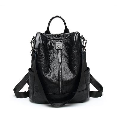 China 2019 Fashion Genuine Lady Designer Woman School Bag Waterproof Wear-resistant Leather Bag Multifunctional Classic Travel View Supplier PU Backpack for sale