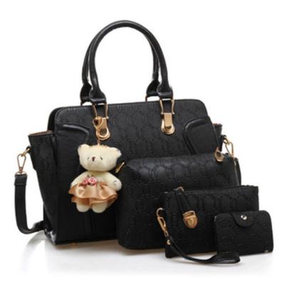 China High quality fashion high quality 4 in 1set leather bag for ladies, women compound bag for sale