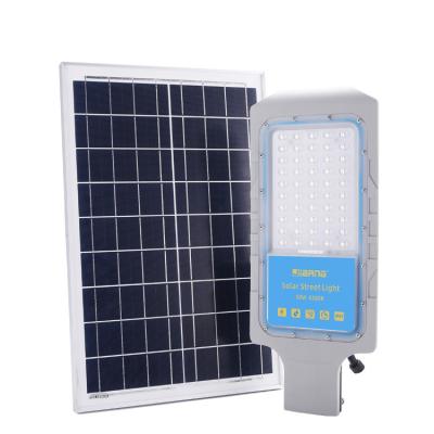 China ROAD 50W 20000mAh 6500K IP67 daylight sensor led solar street light for sale