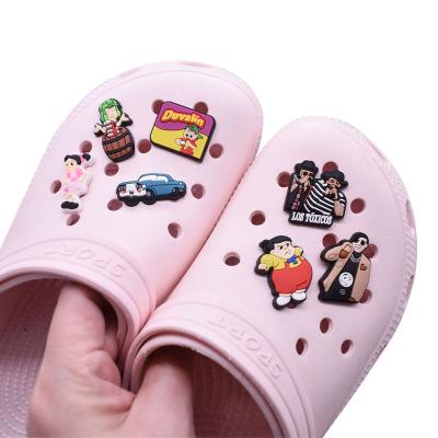 China Custom Designer Clog Charm Colorful Shoe Buckle Personalized Shoe Clog Charms PVC Decorations for sale