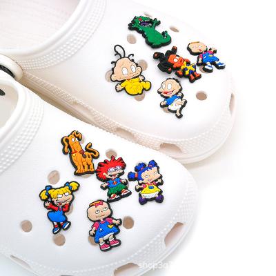 China Clog Shoe Charm Children's PVC Shoe Decoration Anime Cartoon Shoe Buckle Charm Cartoon Game Style Shoe Clog Charms for sale