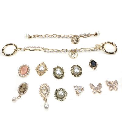 China Wholesale Designer Luxury Shoe Charms Rhinestone Charm DIY Designers DIY Metal Bangle Bracelet For Bracelets for sale