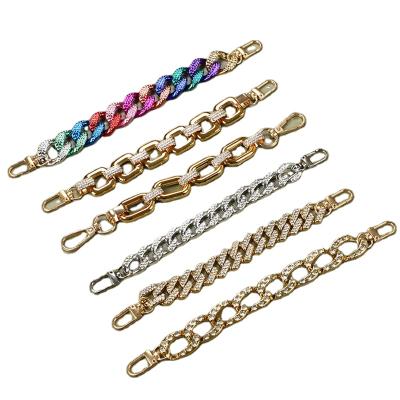 China Chains Glitter Bling Shoe Charms Chains New Designer Shoe Chain Clip Luxury Shoe Charms For Clog Decoration for sale