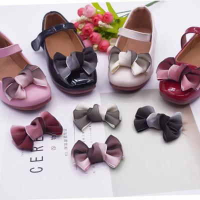 China Shoe Buckle Women Ladies Shoes Beautiful Decoration Children Girl Shoe Buckle Designer Tulle Bow Shoe Accessories for sale