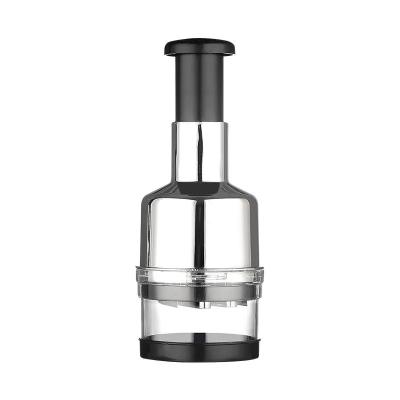 China Stocked Multifunction Hand Press Food Cutter Garlic Onion Nuts Grinder Mincer Kitchen Accessories Manual Fruit Vegetable Chopper for sale