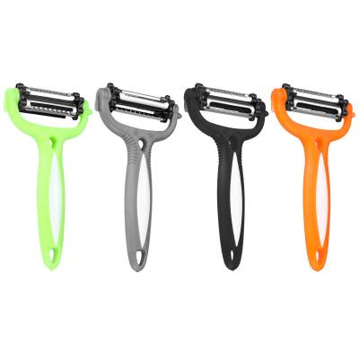 China Hot Sale Vegetable Potato Stocked Amazon Melon Planer Metal Peeler Kitchen Peeler with 3 Blades for sale