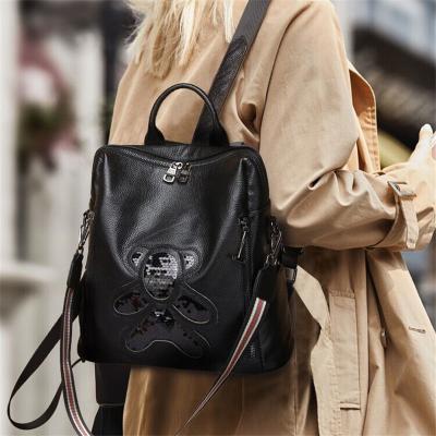 China Other 2021New fashion lady genuine leather backpack for women sling lady bags leather for sale