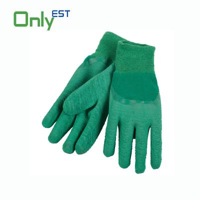 China Clear Gardening Nitrile Coated Lady Garden Working Gloves Finger Protection for sale