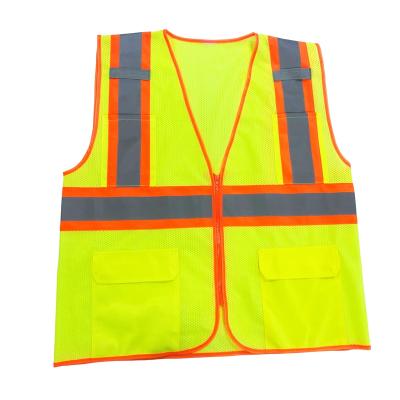 China Water Proof Guaranteed Quality Safety Single Visibility Vest Safety Reflective Vest With Pockets for sale