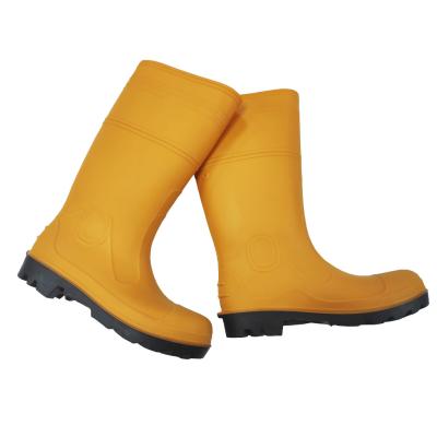 China PVC Steel Industrial Rubber Safety Rubber Boot Men's Long Toe Good Quality Work Boots In Zhejiang for sale