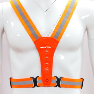 China Water Proof Fashion Vest Bicycle Sport LED Safety Reflective Vest for sale