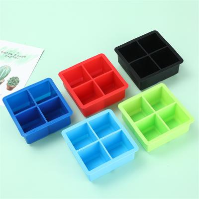 China Viable Food Grade Silicone Ice Tray Ice Cube With Four Grid Six Types Small Hexameter Icet Four Character Radius for sale