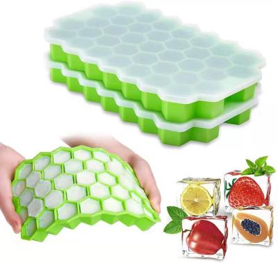 China Factory supply viable silicone honeycomb ice cube tray mold with stocked and custom color for sale