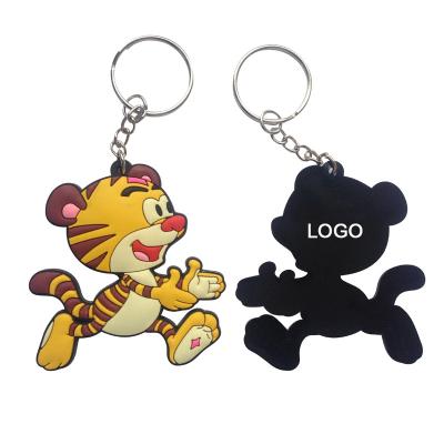 China Factory Supply Customized Soft Logo PVC Rubber Key Chain Advertising for sale