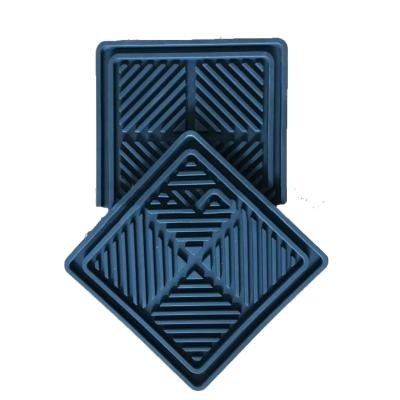 China Factory Supply Square Silicone Cup Mat Stocked Cup Coaster for sale