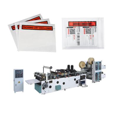 China Factory High Quality Competitive Price Professinal Clear Packing Slip Adhesive Top Loading Pouch Making Machine for sale