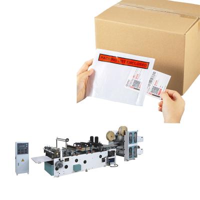 China Factory Wholesale Waterproof Self Adhesive Plastic Packing Slip List Invoice Envelopes Making Machine for sale