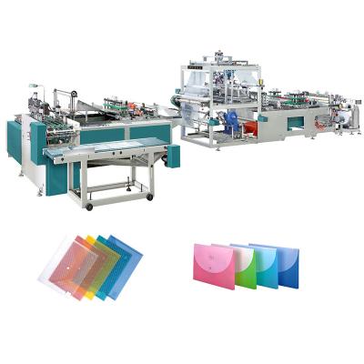 China Factory Plastic Envelopes Bag Customized Instant A4 PP Button Document Envelope Folder Bag Making Machine for sale