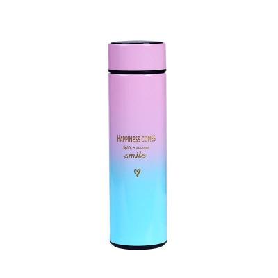 China 500ml Stainless Steel Viable Thermos With Touch Sensor Led Digital 170z Smart Vacuum Flasks Leakproof Water Bottle for sale