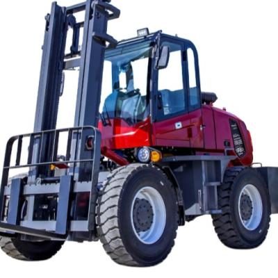 China Hot sale hotels four wheel drive forklift 6ton offroad offroad forklift for sale