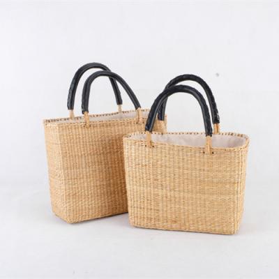 China Fashion Grocery Burlap Pouch Tote Burlap Straw Jute Eco Friendly Customized Bag for sale