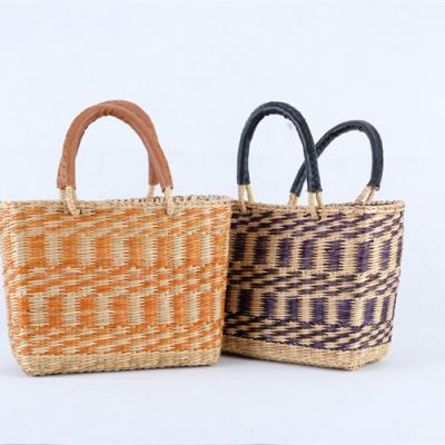 China 2021 Fashion China Online Shopping Handbags For Women Handbag Summer Beach Handmade Bamboo Sea Straw Bag for sale