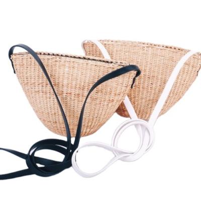 China New Handmade Straw Weave Bag Summer Natural Straw Beach Bag Portable Casual Tote Bag Fashion Design for sale