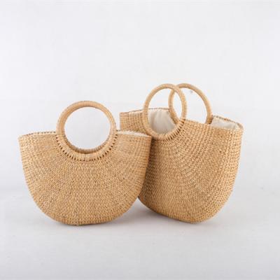 China Vintage Fashion Summer Beach Straw Clutch Tote Bag Bali Half Moon Bag for Ladies (L SIZE) for sale